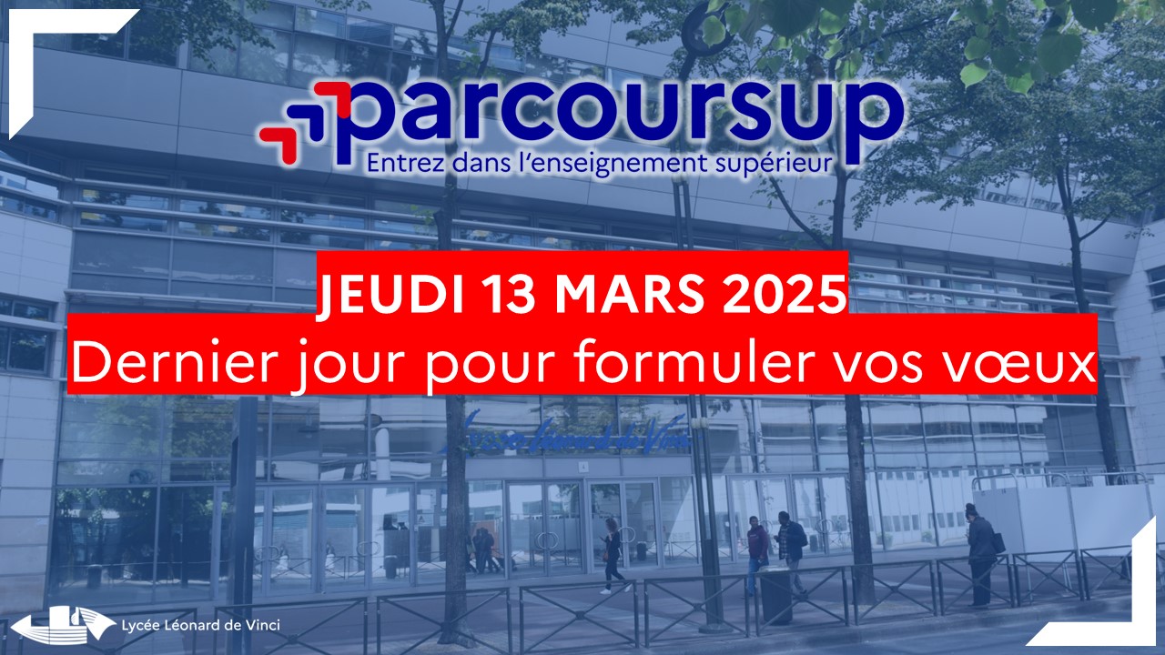 Parcoursup – Dernier jour pour formuler vos vœux